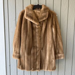 Vintage Tissavel Faux Mink Coat – Dubrowsky & Perlbinder – Size M/L, Union Made